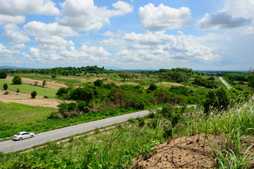 Obraz premium Landscape and main &nbsp;road at rayong &nbsp;Province, Thailand