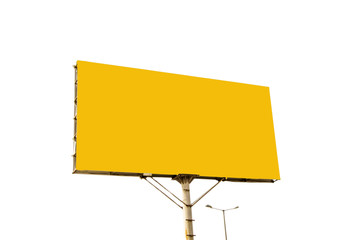 Yellow blank billboard