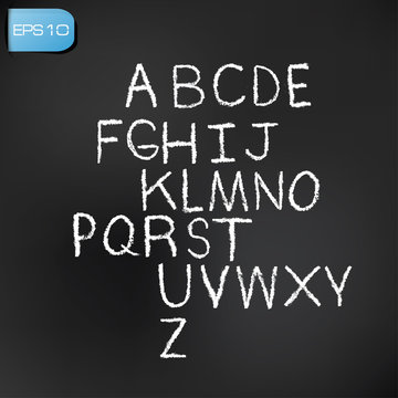 Alphabet white version,vector