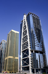 Fototapeta na wymiar JLT Dubai skyscraper