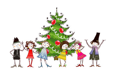 Merry Christmas background, template