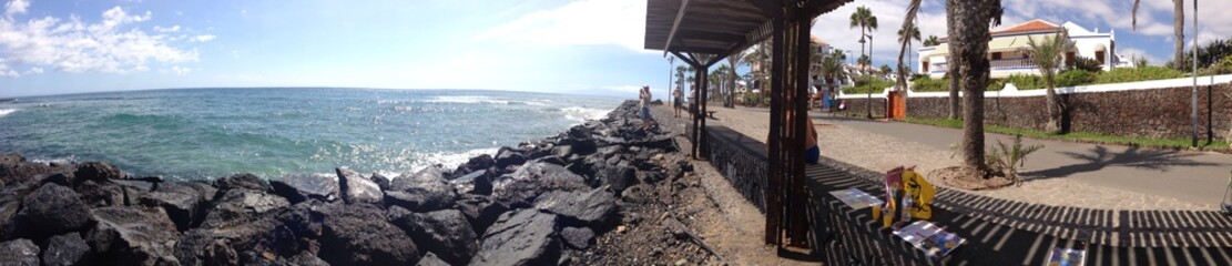 панорама вида га океан