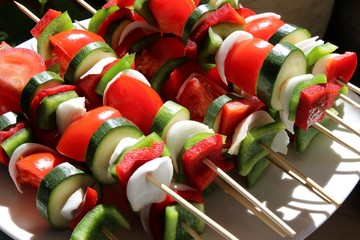 Légumes en brochettes