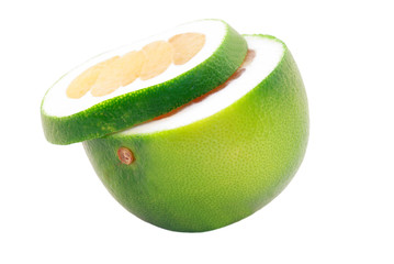 Lime green on a white background
