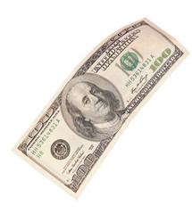 American dollars isolated on white