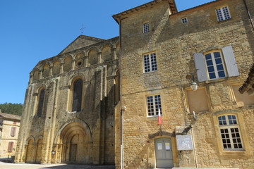 Fototapeta na wymiar Dordogne - Cadouin - Façade église abbatiale