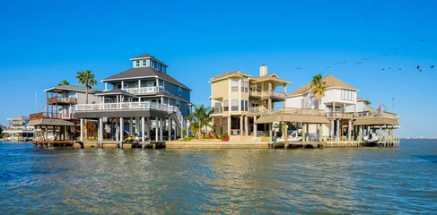 Zelfklevend Fotobehang Waterfront homes © Fotoluminate LLC