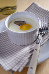 Baked egg with truffle