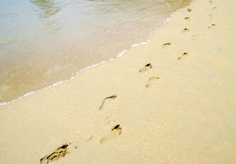 footprints in the sand