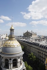 Coupole des Galeries Lafayette et Opéra Garnier à Paris