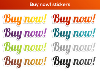 Buy now! stickers