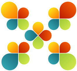 Colorful infographic elements
