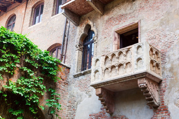 Balkon der Julia in Verona - obrazy, fototapety, plakaty