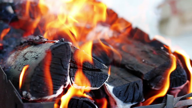 The flames burning fire