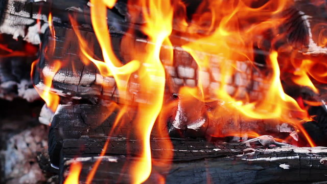 The flames burning fire