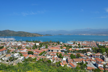Fototapeta na wymiar Aerial view of Fethiye, Turkey