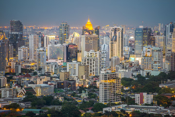 Commercial building in Bangkok twilight