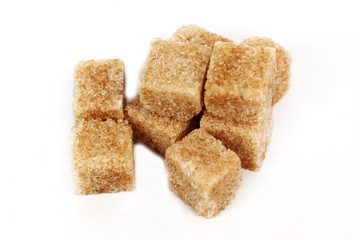 Brown cane sugar cubes