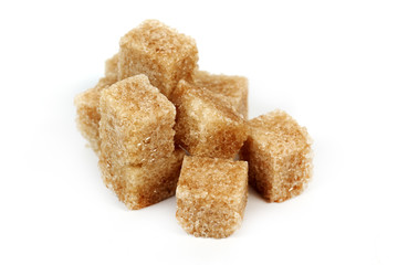 Brown cane sugar cubes
