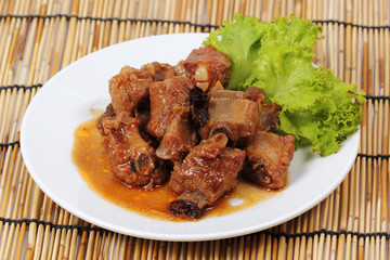 Barbecue Pork Ribs roasted