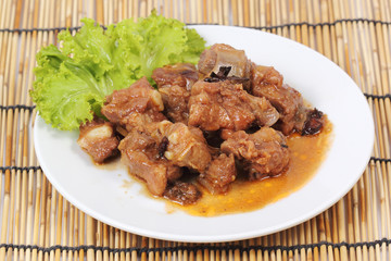 Barbecue Pork Ribs roasted