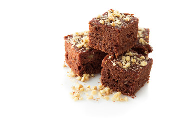 Chocolate brownies with walnuts