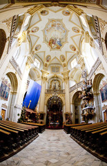 Fototapeta na wymiar interior of pilgrimage church, Wambierzyce, Poland