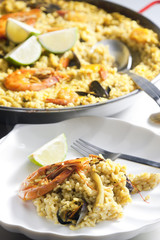 paella with seafood