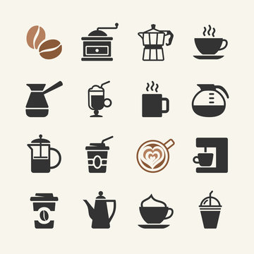 Coffee - web icons set
