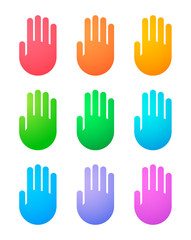 Obraz premium Hand icon set