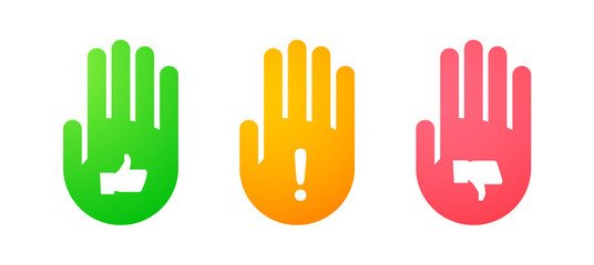 Obraz premium Hand icon set