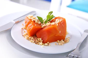 Gordijnen Pumpkin dessert © Delta Studio