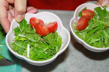 水菜のサラダ