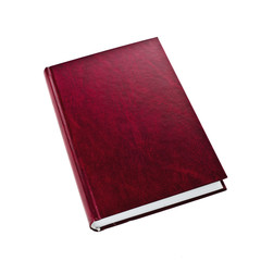 New red hardcover book with blank cover