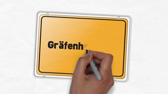 Gr&auml;fenhainichen Ortseingangsschild Ortseingang Stadt