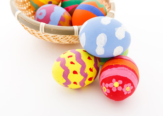 Easter egg in the basket