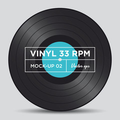Vinyl record 33 RPM mock up