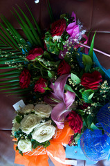 bouquet of roses left abandoned