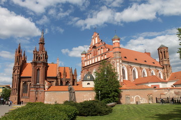 Fototapeta na wymiar St.Anne's and Bernardine churches ensemble,Vilnius