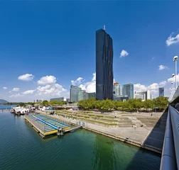 Fotobehang Danube City Vienna with the brand new DC-Tower © Creativemarc