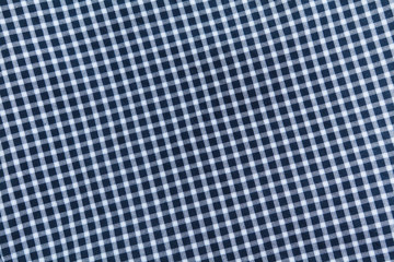 Blue checkered tablecloth
