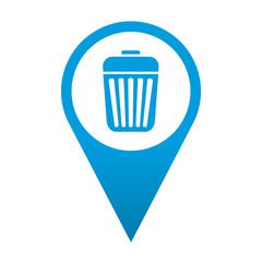 Icono localizacion simbolo cubo de basura