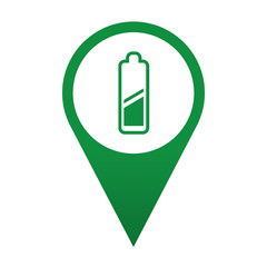 Icono localizacion simbolo pila electrica