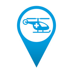 Icono localizacion simbolo helicoptero medico