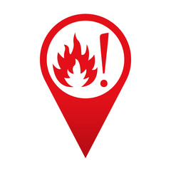 Icono localizacion simbolo superficie caliente