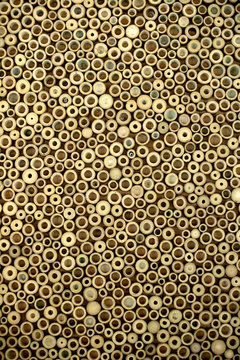 Pebbles in concrete background