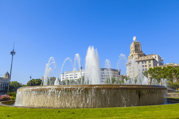 fountain in catalonia square