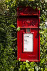 Red British post box