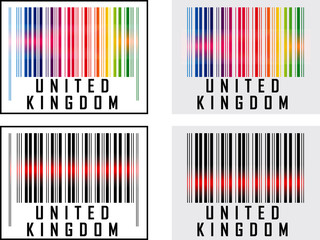 Bar Code icon over United Kingdom