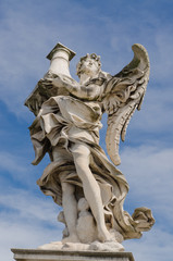 Angel statue with column, Castel Sant'Angelo, Rome, Italy